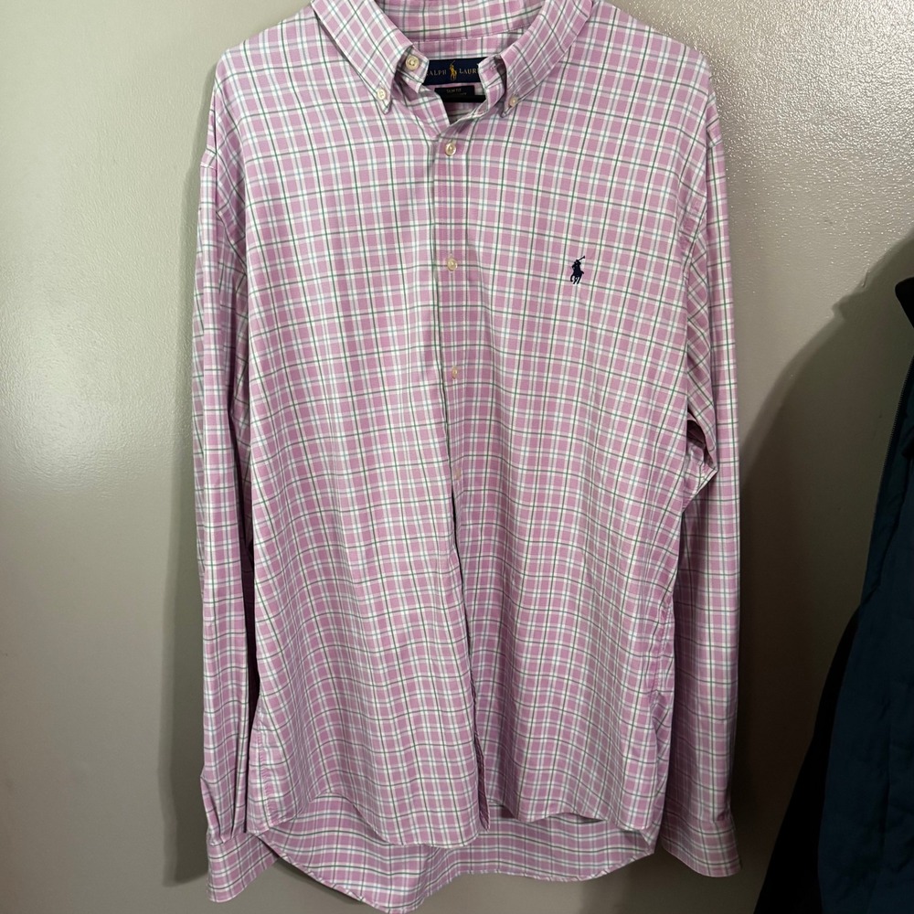 Ralph Lauren Pink and White Checkered Shirt